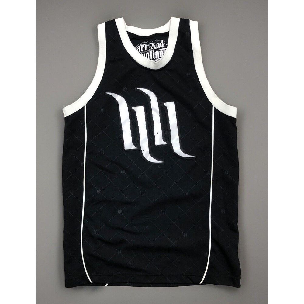 Hart & Huntington Men's S Tank Sleeveless Shirt‎ Jersey Black White S